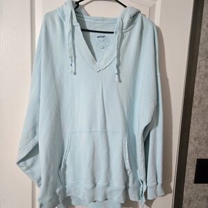 Aerie Sky Blue Pullover Hoodie